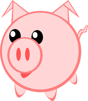 Cartoon Pig Illustration PNG