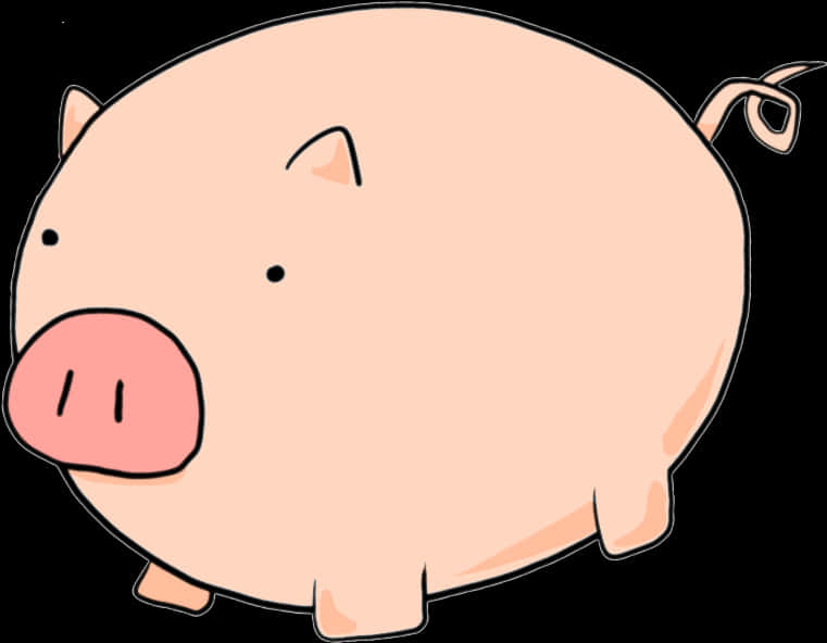 Cartoon Pig Side View.png PNG