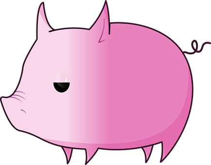 Cartoon Pig Side View.png PNG