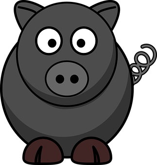 Cartoon Pig Vector Illustration PNG