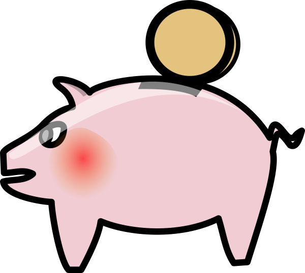 Cartoon Piggy Bank Vector PNG