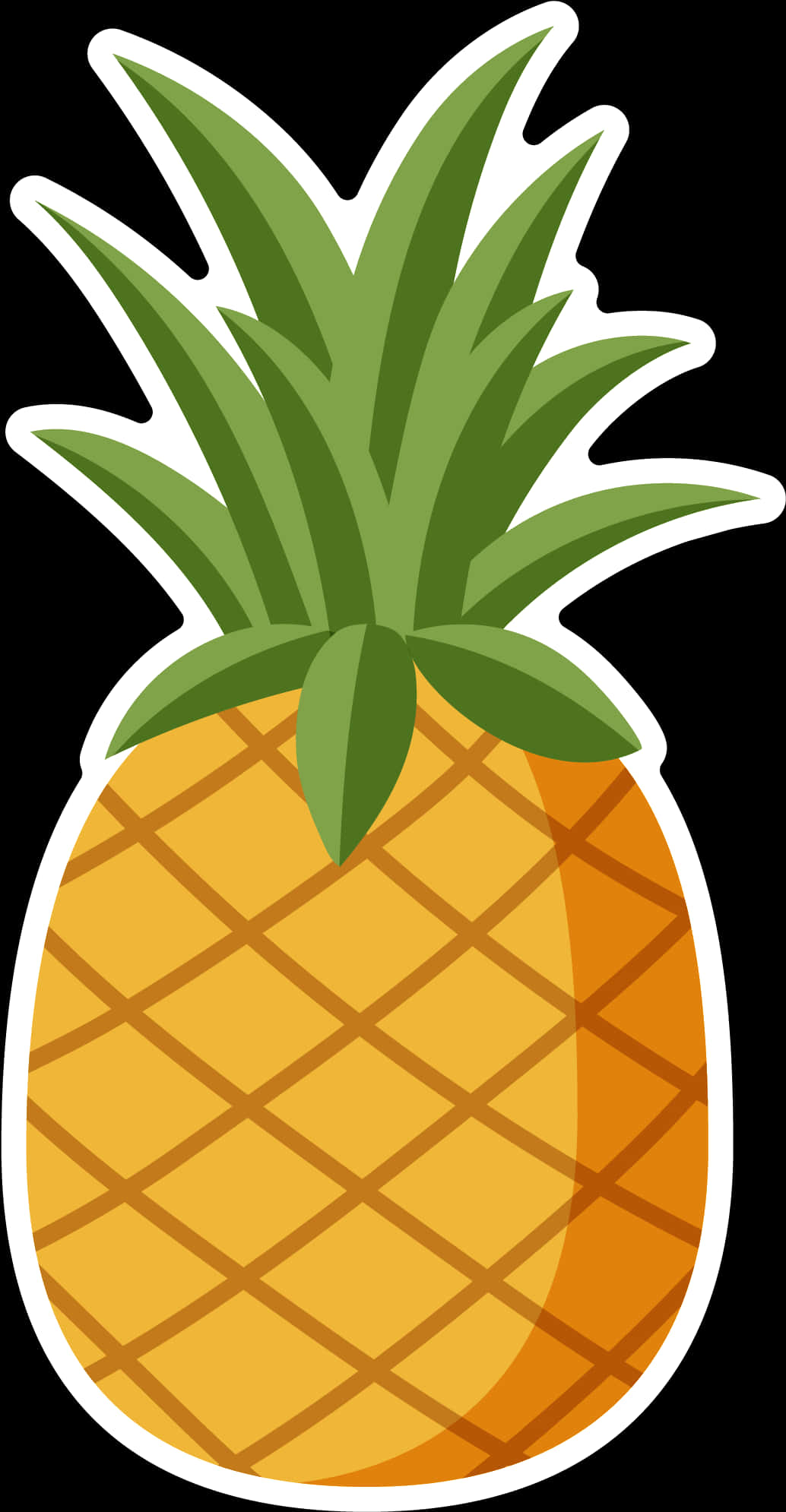 Cartoon Pineapple Graphic PNG