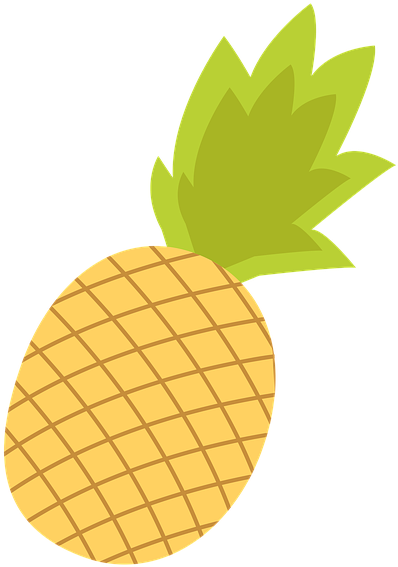 Cartoon Pineapple Graphic PNG