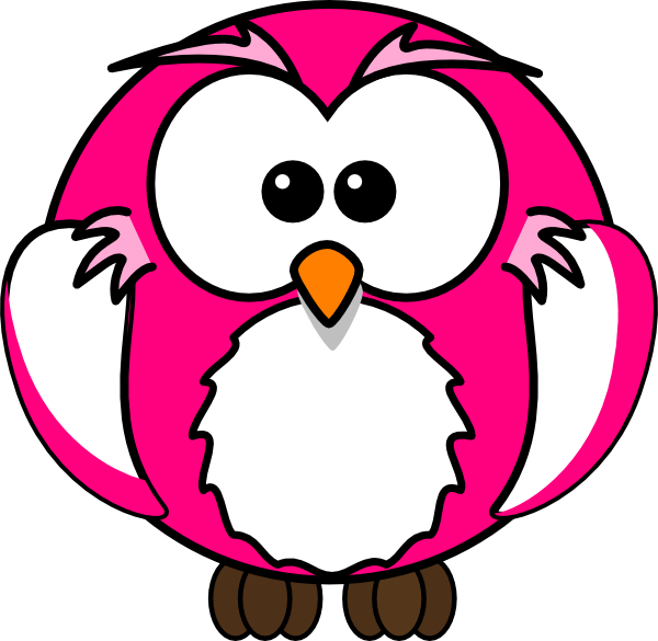 Cartoon Pink Owl PNG