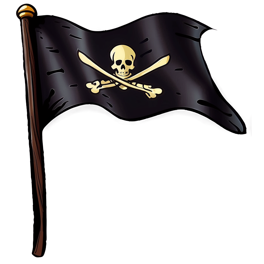 Cartoon Pirate Flag Png 06132024 PNG