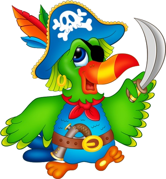 Download Cartoon Pirate Parrotwith Sword