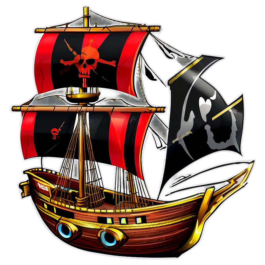 Download Cartoon Pirate Ships Png Uqx | Wallpapers.com