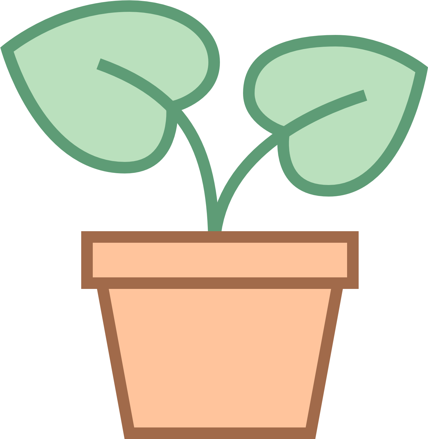 Cartoon Plantin Pot PNG