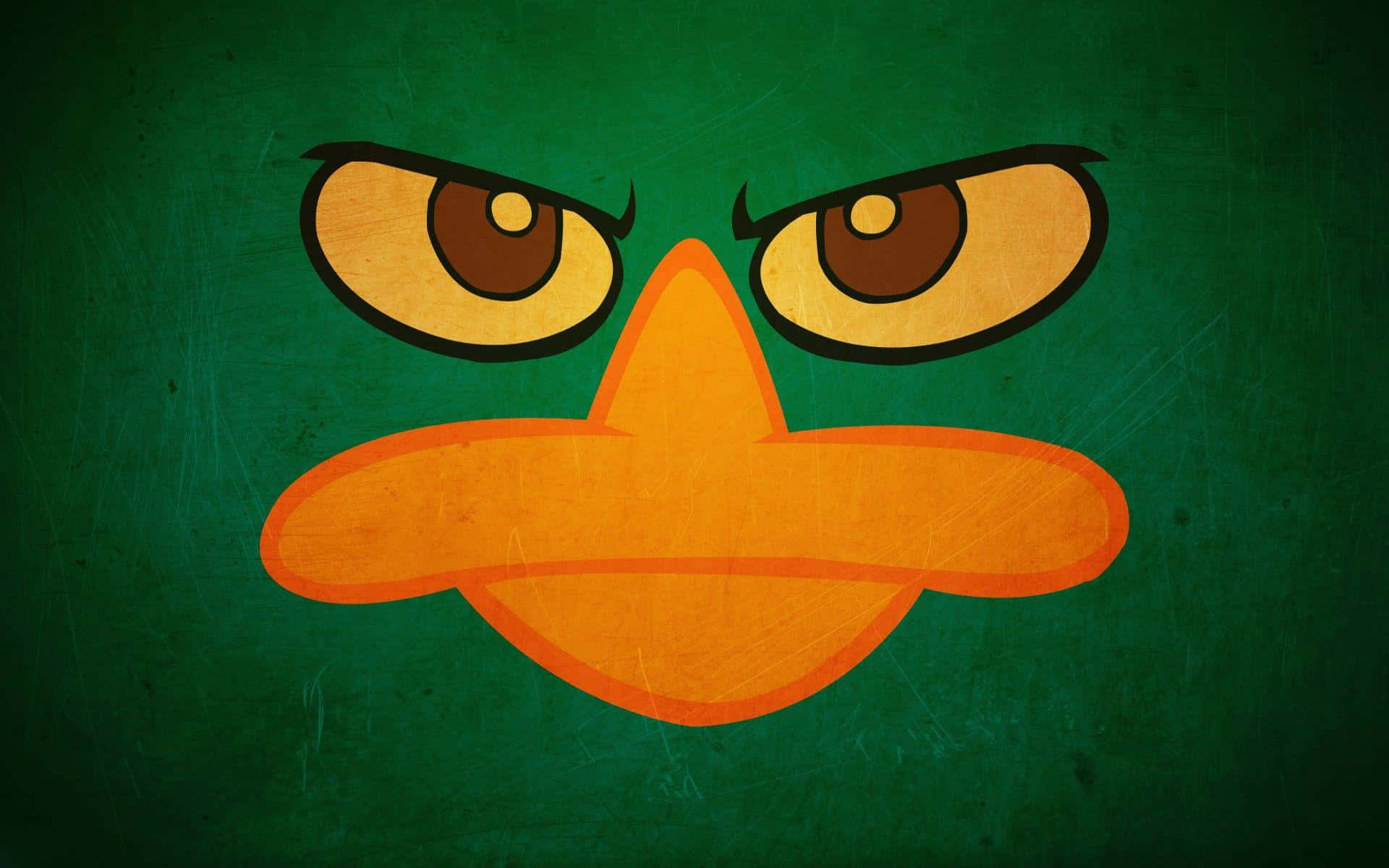 Cartoon Platypus Face Artwork Wallpaper