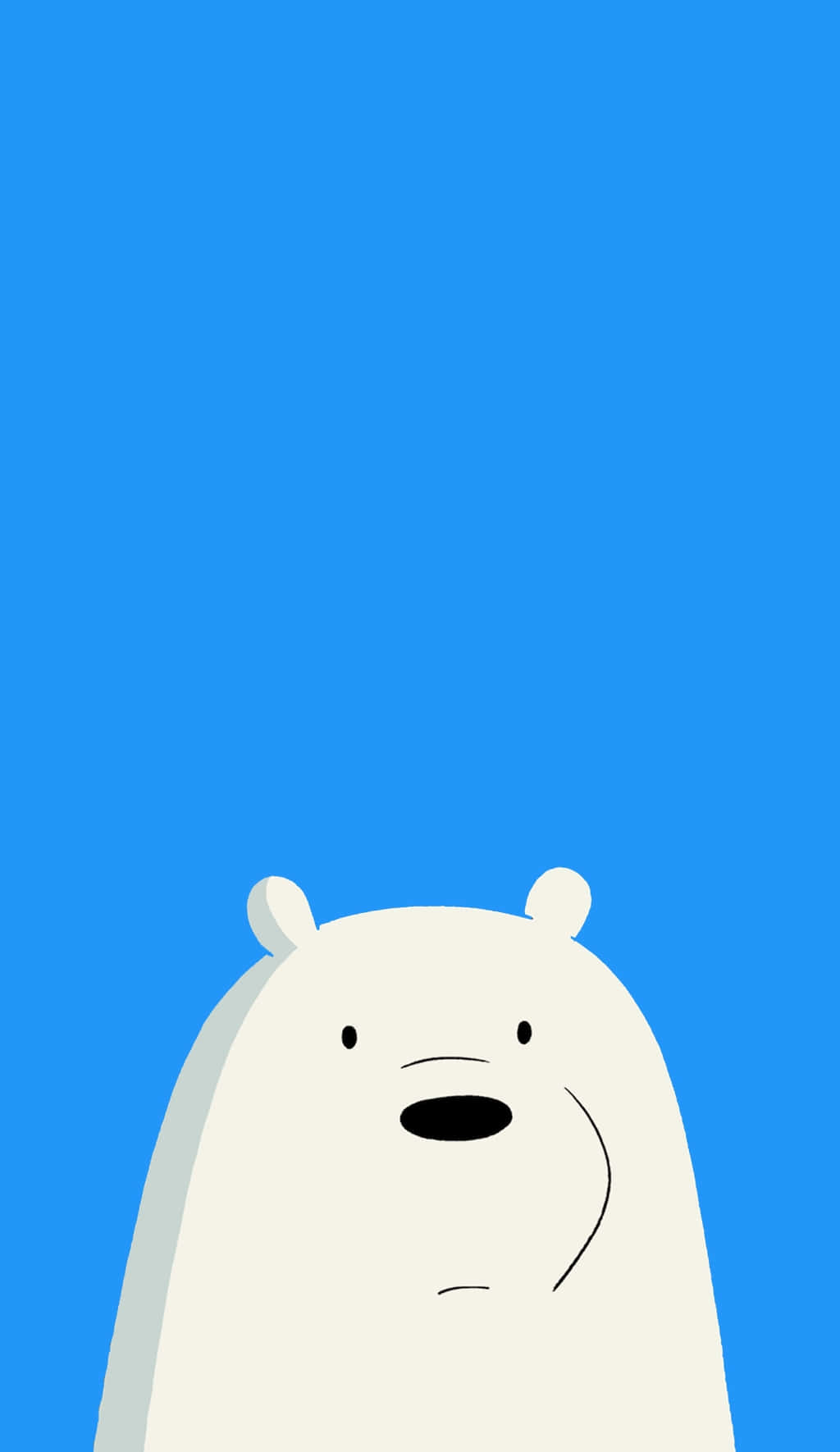 Adorableoso Polar Animado Relajándose Sobre El Hielo Fondo de pantalla