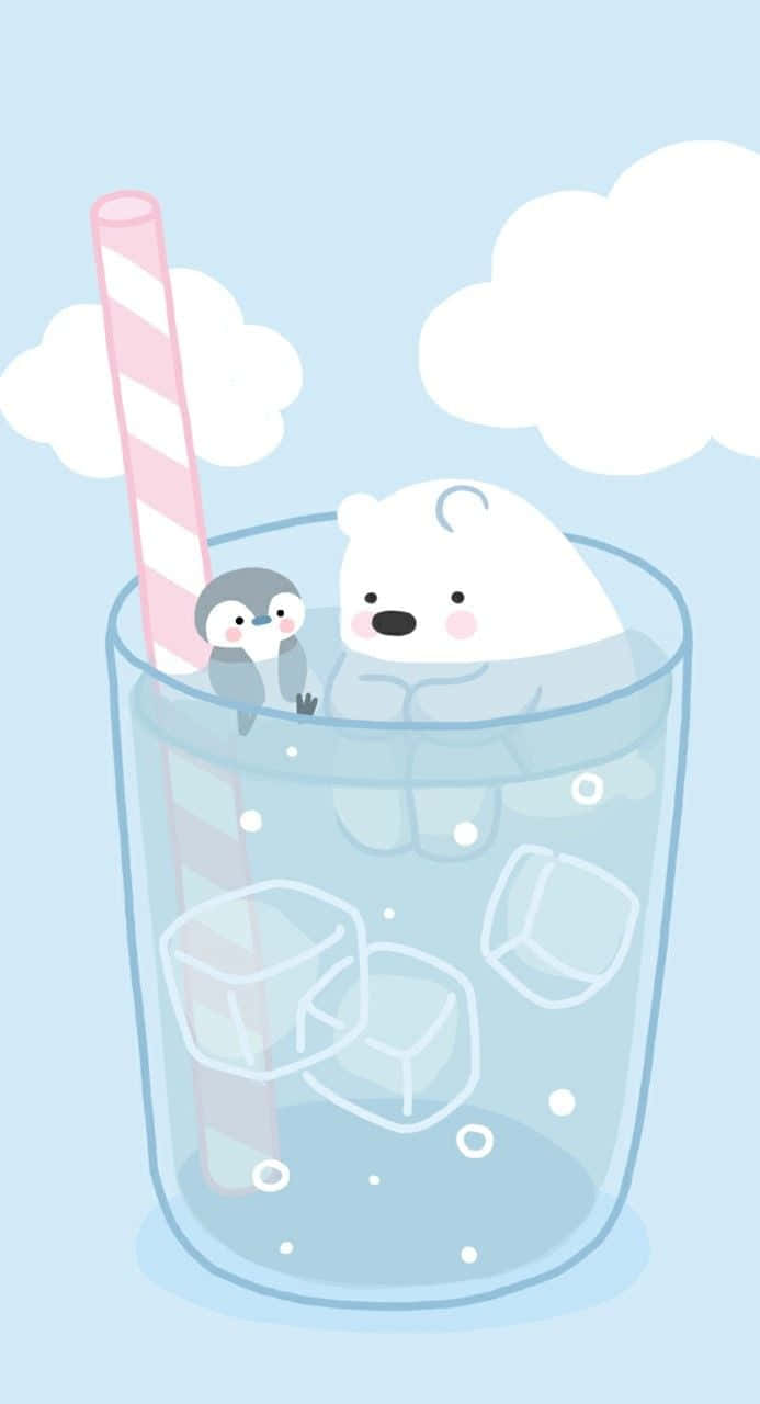 Chilly Adventures with Polar Bear Pal Wallpaper