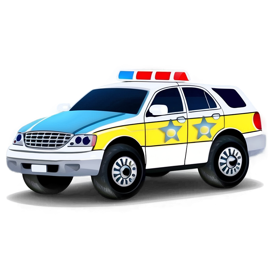 Cartoon Police Car Png 06132024 PNG