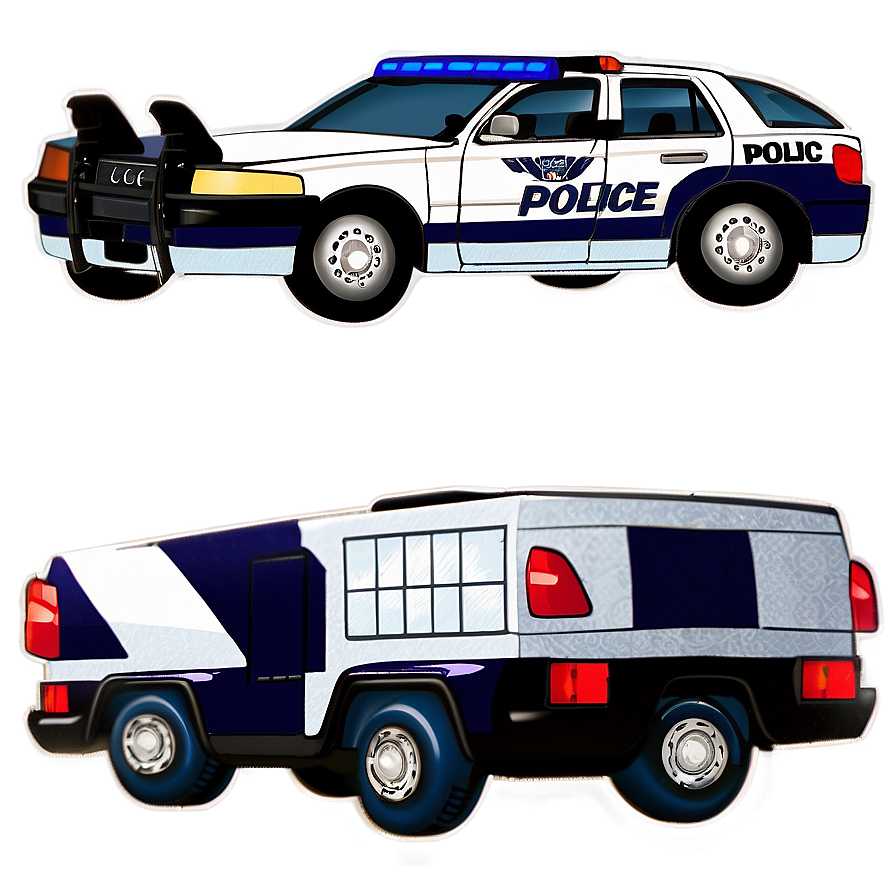 Cartoon Police Car Png Cwx PNG