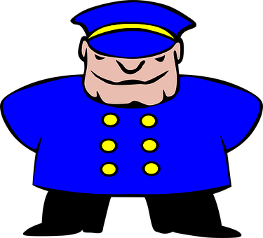 Cartoon Police Officer Illustration PNG