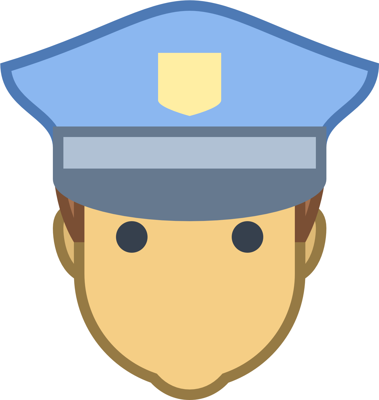 Cartoon Policeman Icon PNG