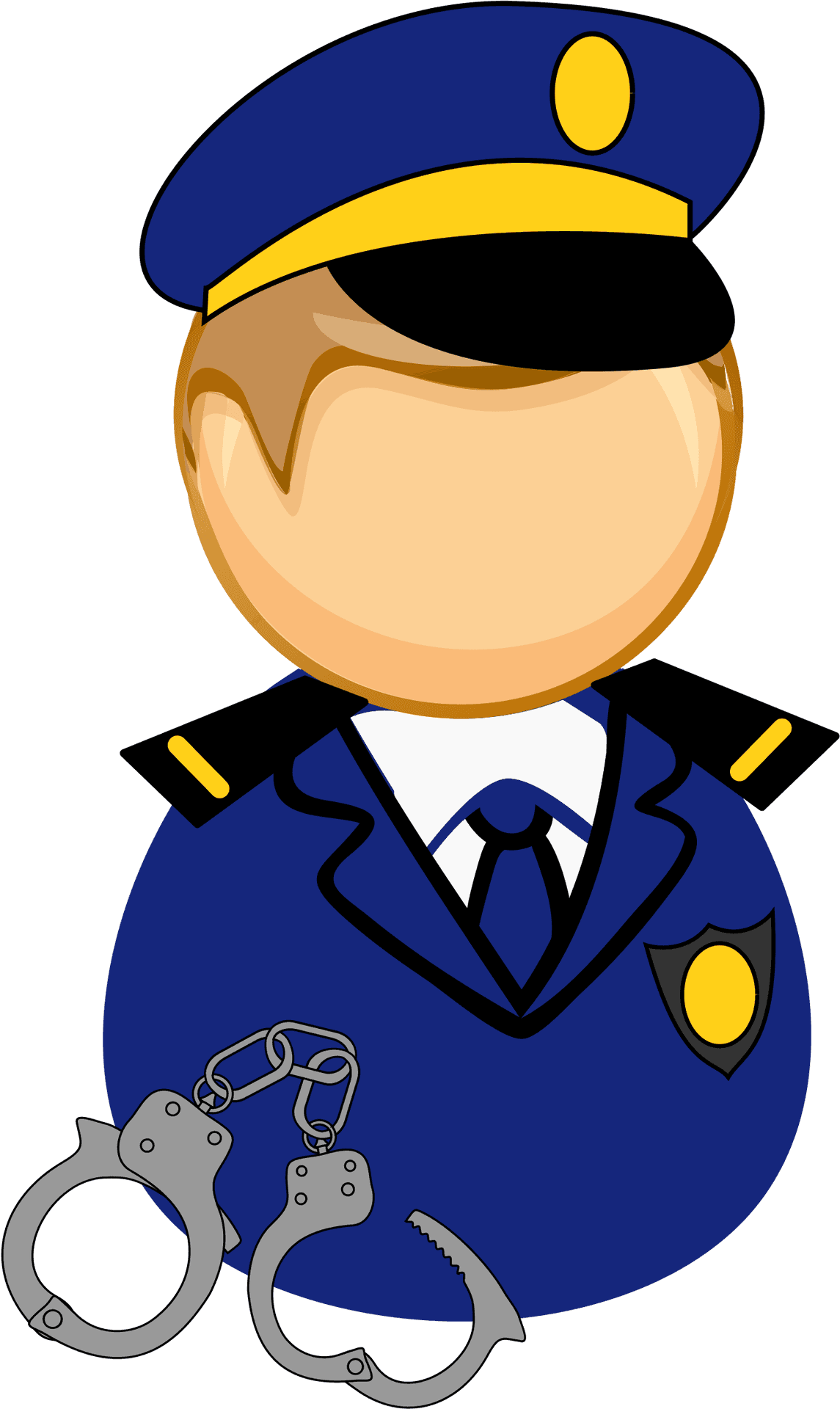 Cartoon Policemanwith Handcuffs.png PNG