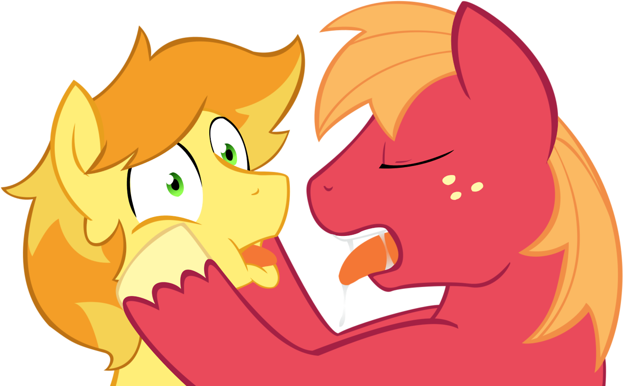 Cartoon Ponies Drooling PNG