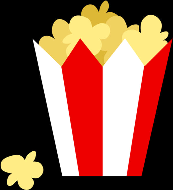 Cartoon Popcorn Box Graphic PNG