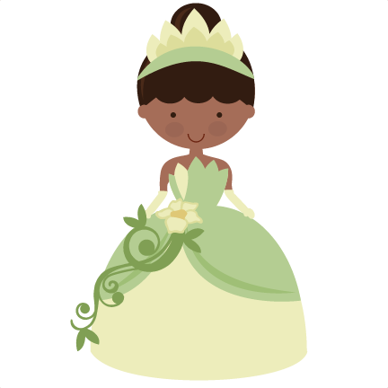 Cartoon Princessin Green Gown.png PNG