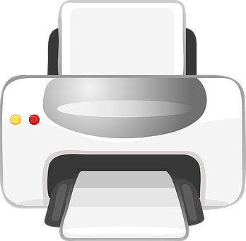 Cartoon Printer Icon PNG