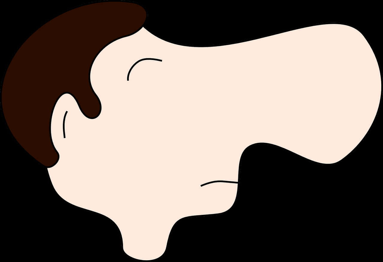 Cartoon Profile Nose Illustration PNG
