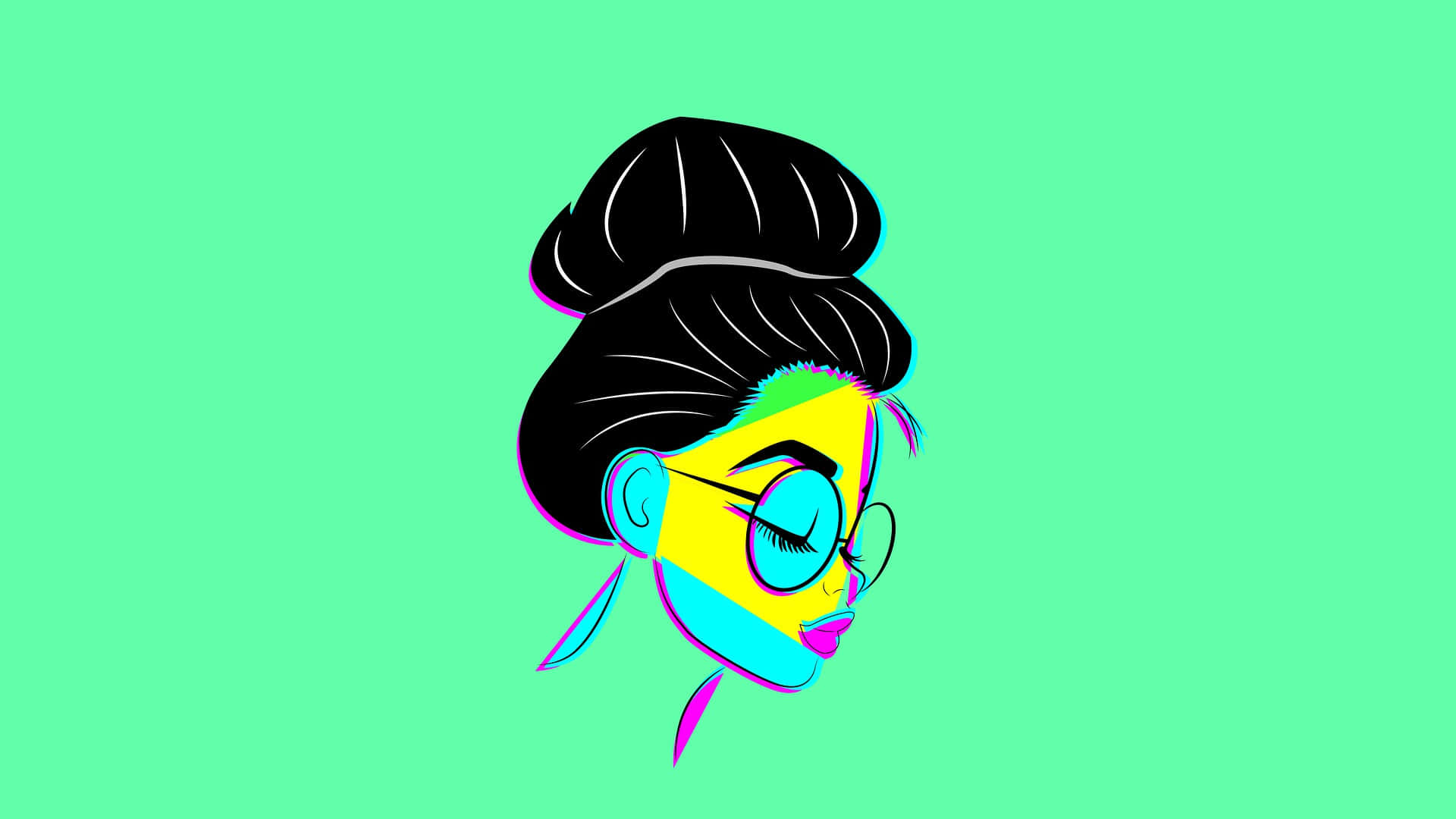Abstract Woman Cartoon Profile Picture