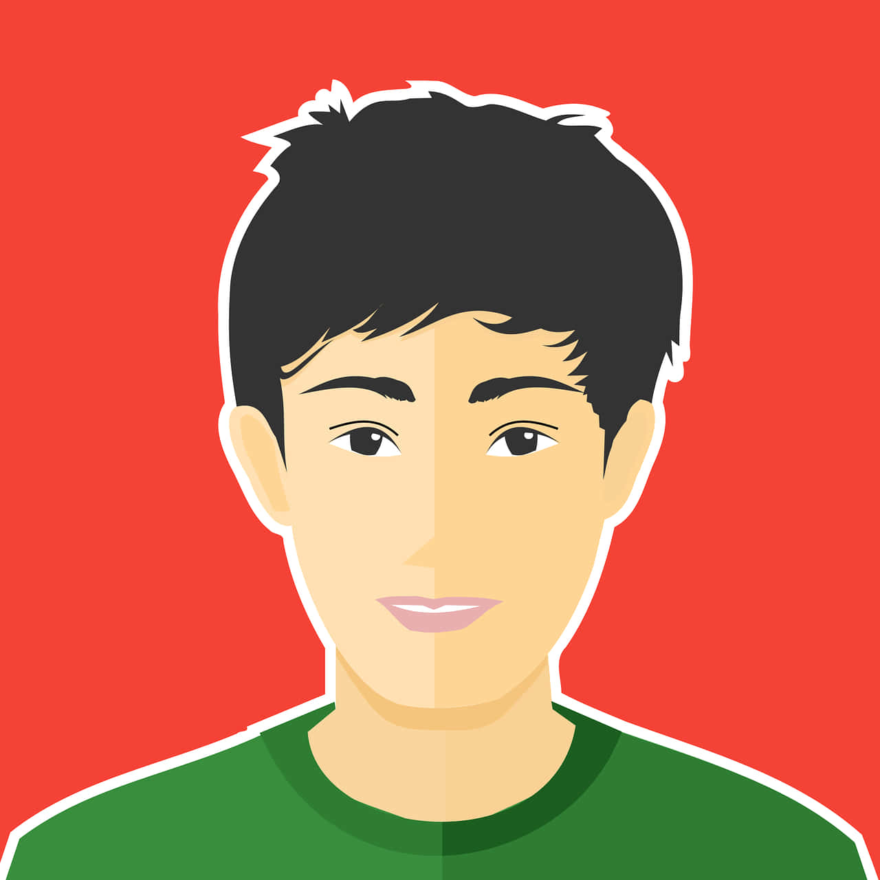 Cute Teen Boy Cartoon Profile Picture