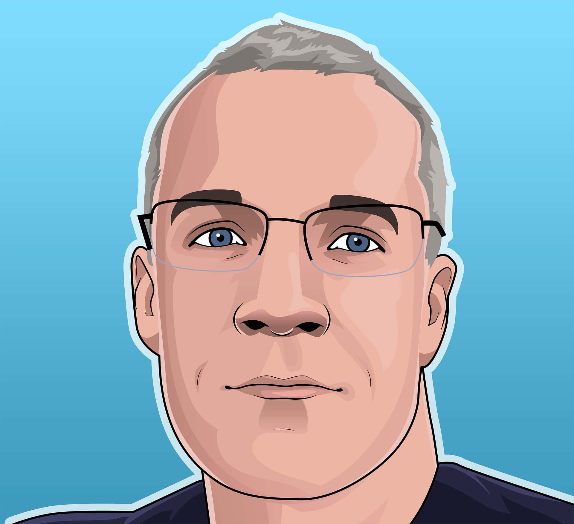 Man With Glasses Cartoon Profile Picture