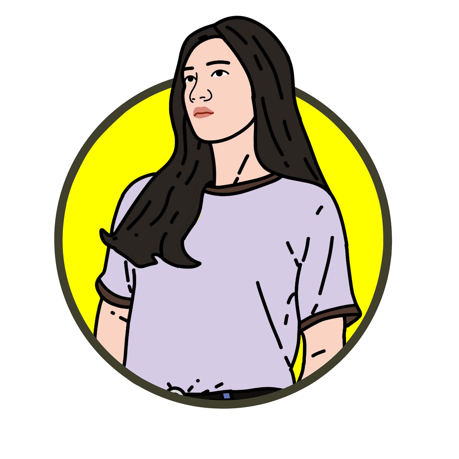 Woman Digital Art Cartoon Profile Picture