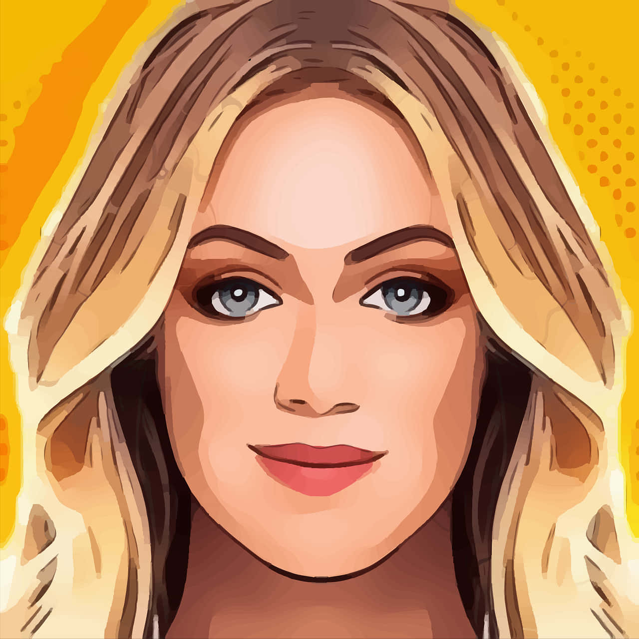 Blond kvinde Vector Cartoon profilbillede Tapet