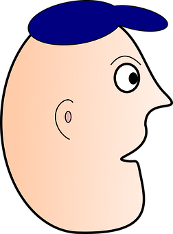 Cartoon Profilewith Blue Hat PNG