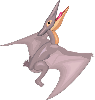 Cartoon Pterosaur Illustration PNG