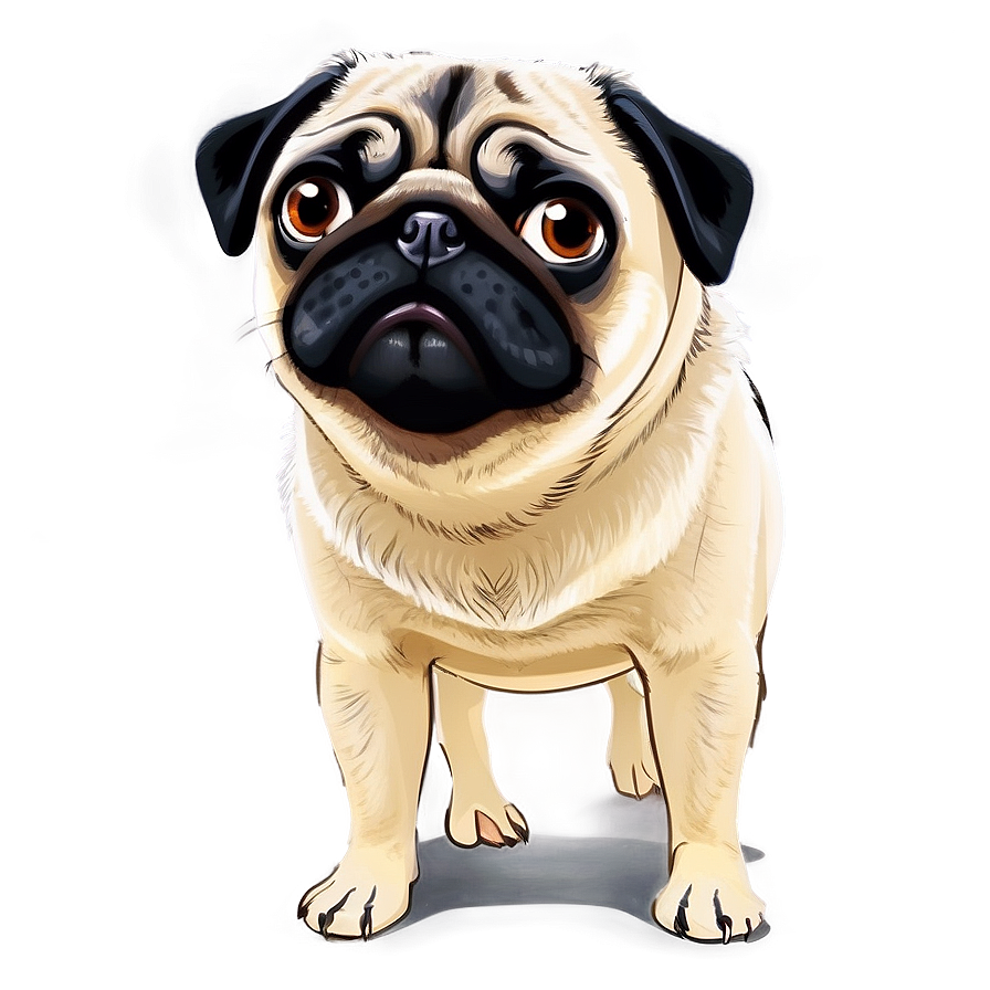 Download Cartoon Pug Character Png 73 | Wallpapers.com