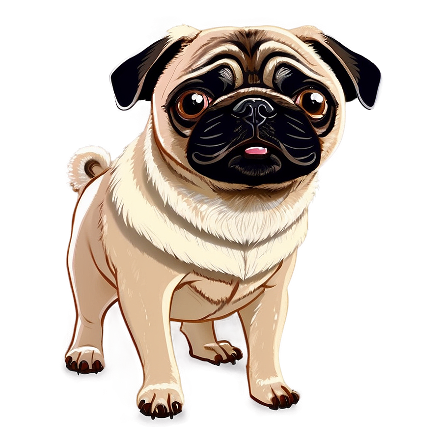 Download Cartoon Pug Character Png War29 