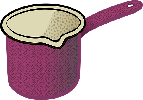 Cartoon Purple Saucepan PNG