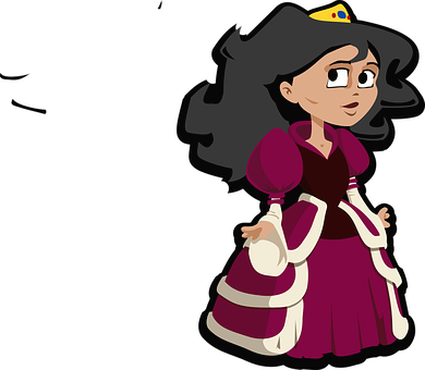Cartoon Queen Character PNG