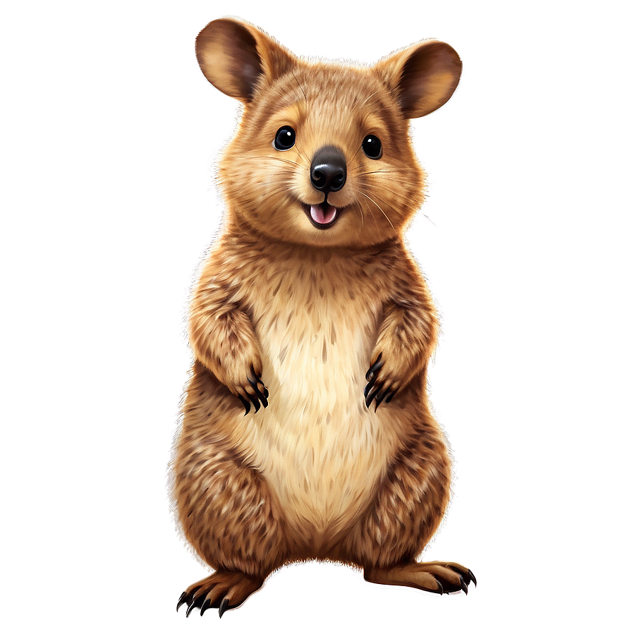 Cartoon Quokka Illustration Png 06242024 PNG