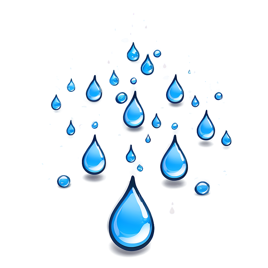 Cartoon Raindrop Png Qbm64 PNG
