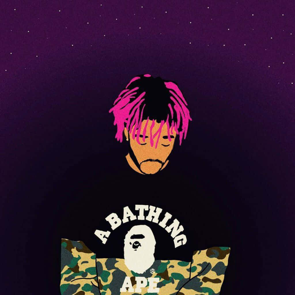Cartoon Rapper Lil Uzi Vert Pink Hair Wallpaper