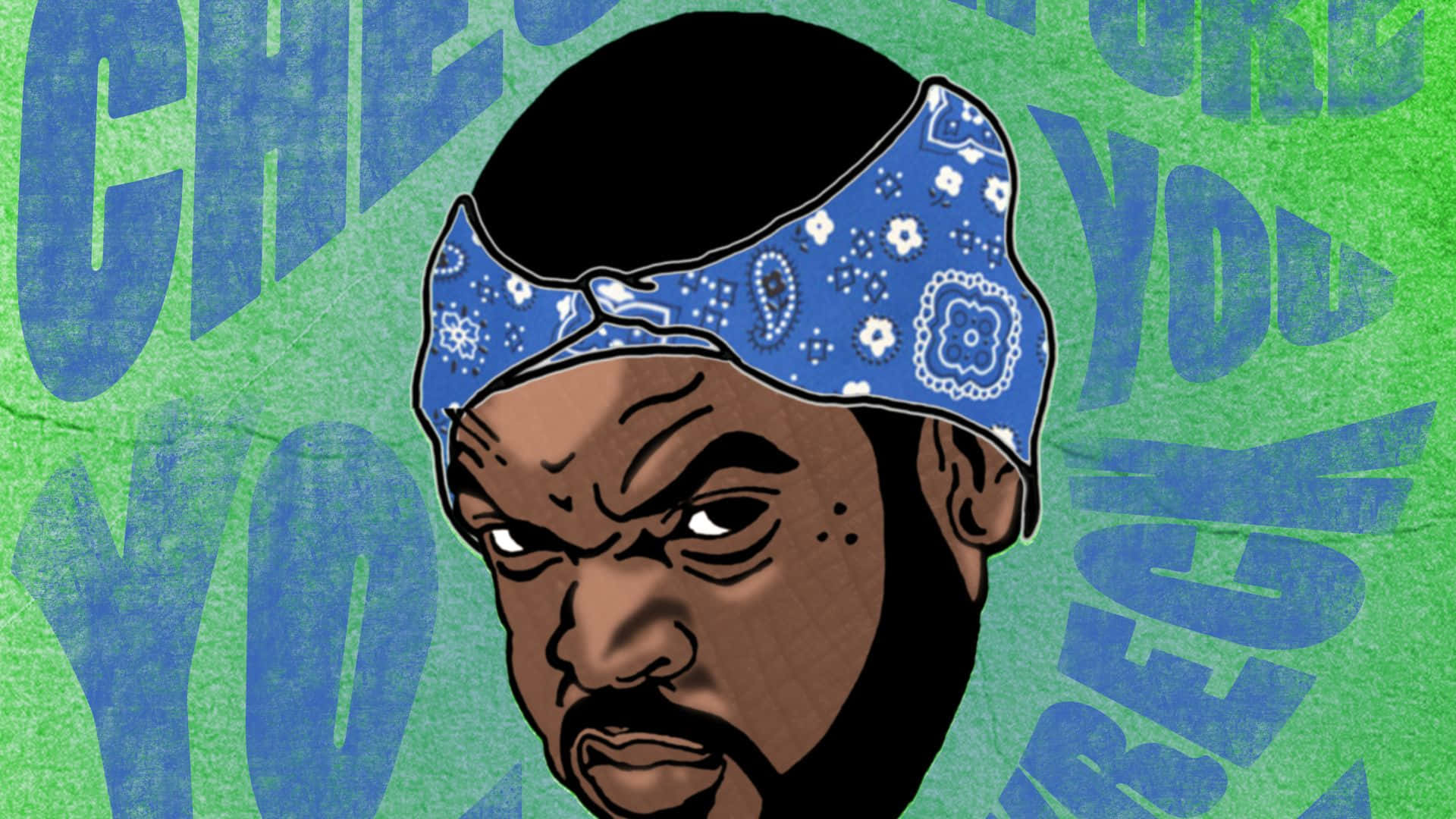 Cartoondel Rapero Ice Cube En La Historia Negra Fondo de pantalla