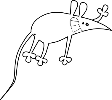 Cartoon Rat Silhouette PNG