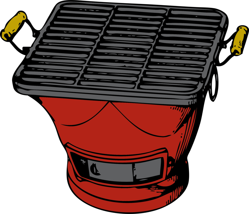 Cartoon Red Portable Grill PNG