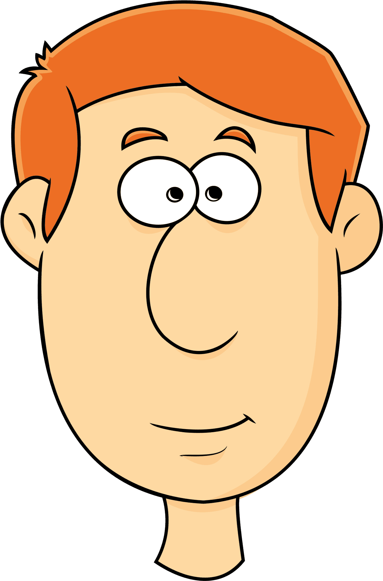 Cartoon Redhead Man Clipart PNG