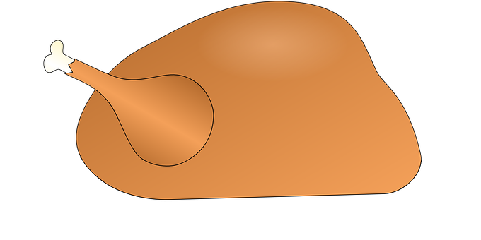 Cartoon Roast Turkey Illustration PNG