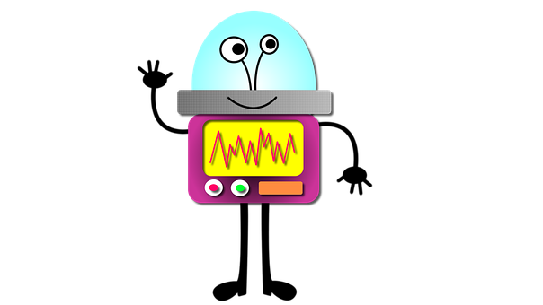 Cartoon Robot Egg Head PNG
