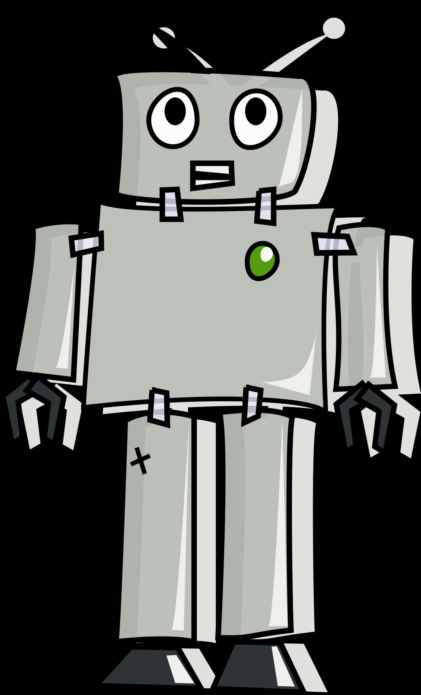 Cartoon Robot Illustration PNG