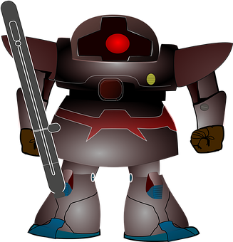 Cartoon Robot Warrior PNG