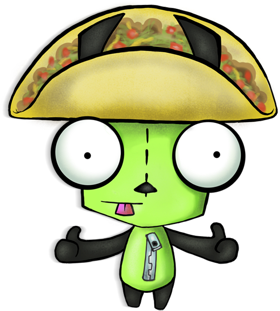 Cartoon Robotin Taco Hat PNG
