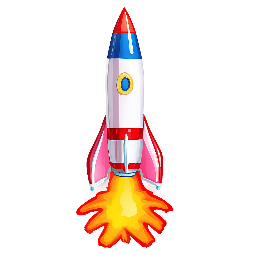 Cartoon Rocket Fire Png 06212024 PNG