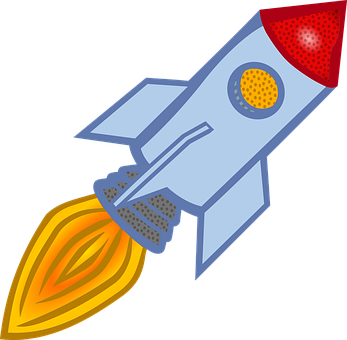 Cartoon Rocket Illustration PNG